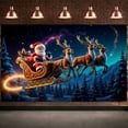 thumbnail image 6 of Festive Design Santa Claus Christmas Sleigh Winter Scene Holiday Banner for Christmas Party Celebration Seasonal Decoration, 6 of 9