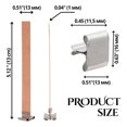 thumbnail image 3 of 151PCS Candle Making Set - Wooden Candle Wicks with Metal Base for Candle Making Smokeless Wood Wicks for Candles, 3 of 9