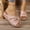 Pink, variant on PiGOGI Women's Wedge Heel Sandals Hollow Out Stitching Non-Slip Comfortable Slide Slippers Summer Purple 9.5