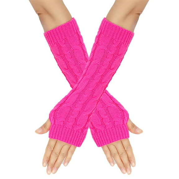 Aellinatey 2lots Versatiles Female Arm Covers Unisex Crochet Half Finger Arm Warmers