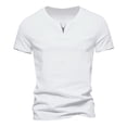 thumbnail image 2 of Men Summer Tops Small Top Mens Athletic Clothes Men Short Sleeve Tee Shirts Turtleneck Petite Turtleneck T Large Neck Shirt Workout Shirts Loose Fashion Tunic plus Size Long Sleeve Tee for White 2XL, 2 of 8