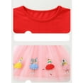 thumbnail image 4 of Bellafa 2-7T Girls Tulle Dresses Toddler Long Sleeve Sparkle Tutu Dress Kids Applique Party Dresses Christmas Gifts, 4 of 8
