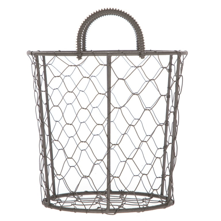 Small Chicken Wire Basket with Linen Liner