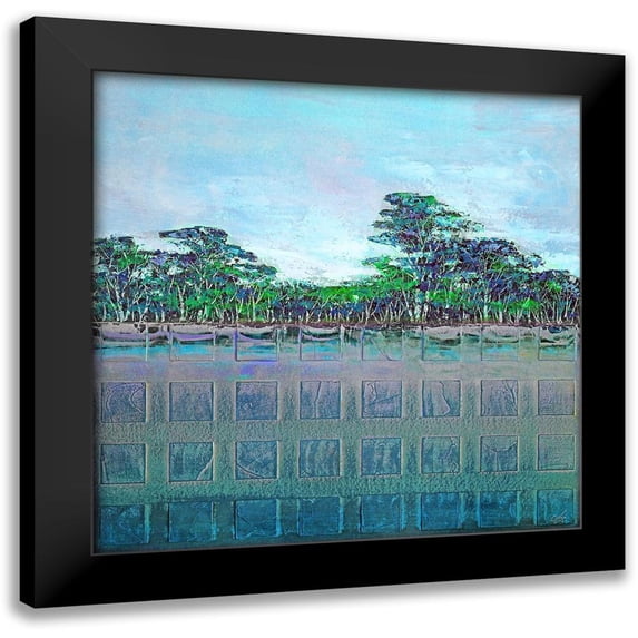 Olga 15x15 Black Modern Framed Museum Art Print Titled - Tropics 1