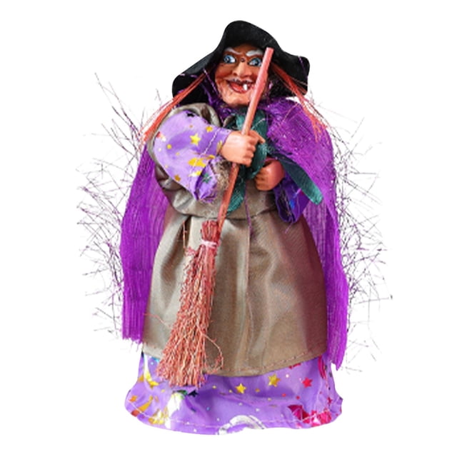 Halloween Witch Figurine Desktop Ornament Scary For Party Events Home Celebration Witchcraft Theme