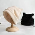 thumbnail image 6 of CoCopeanut Kupluk Telinga Kucing Topi Rajut Hangat Musim Dingin Kupluk Rajut Wol Lembut untuk Wanita Anak Perempuan Cosplay Setan Kecil Topi Halloween, 6 of 6