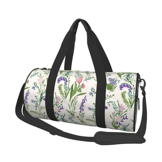 Balery Wisteria Flower Bolsa de Gimnasio para Mujeres y Hombres, Bolsa de Viaje Impermeable, Bolsa de Fin de Semana con Compartimento para Zapatos y Bolsillo Húmedo