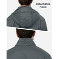 thumbnail image 3 of Little Donkey Andy Men's Winter Heat Reflective Jackets Water-Resistant Detachable hooded Insulated Thermal Ski Snow Coat Gray S, 3 of 7