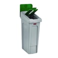 thumbnail image 3 of Slim Jim Recycling Station Kit, 1-Stream Paper, 23 gal, Plastic, Green/Gray | Bundle of 2, 3 of 3