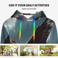 thumbnail image 4 of Picia Forest River Bald Eagle Pattern Casual Women's Hoodie, Hooded Sweatshirt with Kangaroo Pocket, Comfortable Pullover with Eye-catching Drawstrings-XX-Large, 4 of 7