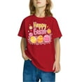 thumbnail image 2 of QTBIUQ Easter Graphic Tee for Kids Boys Girls Short Sleeve Cotton Top Happy Easter Eggs Pattern T-Shirts Casual Summer Wear for 3-10 Years, 2 of 5