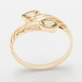 thumbnail image 2 of LBG British Made 14k Rose Gold Natural Peridot Womens Band Ring - 33 size options - 6.75 - 33 size options - Sizes 4 to 12 Available, 2 of 6
