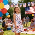 thumbnail image 6 of Girls Sleeveless Bowknot Strap Dress, Embossed Floral A-line Sundress, Casual Summer Party Dress For Kids Multicolour 7-8 Years, 6 of 6