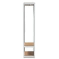 thumbnail image 4 of Baxton Studio Elton Modern and Contemporary Finished Metal 3-Shelf Free-Standing Closet Storage Organizer, White and Brown, 4 of 9