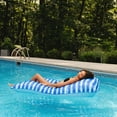 thumbnail image 7 of Big Joe Lagoon Lounger No Inflation Needed Pool Float, Ripple Blue Double Sided Mesh, Quick Draining Fabric, 5 feet Giant, 7 of 7