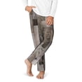 thumbnail image 2 of Wukai Wooden Texture Print Teenagers' Pajama Pant Sleep Pajama Lounge Pant PJ Bottoms with Pockets and Button Fly(Available in Big & Tall)-XS(5-6), 2 of 6