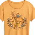 thumbnail image 3 of Instant Message - Thanksgiving - Pumpkin Cottage - Women's Short Sleeve Graphic T-Shirt, 3 of 7