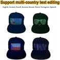 thumbnail image 4 of MesaSe Casquette Intelligente Bluetooth LED Multilingue Personnalisée Contrôle par Application Mobile Affichage LED (Texte Musique Image Dessin) pour Fête Club Noël, 4 of 6
