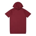 thumbnail image 4 of XIAONU Mens Raglan Sleeve Hooded Tee Fitted Short Sleeve Hooded Pullover Shirt Quickdry Athletic Gym Tees, 4 of 4