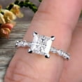 thumbnail image 2 of 1.25 carat Classic Princess Cut Moissanite Diamond Engagement Ring on 10k White Gold, 2 of 5