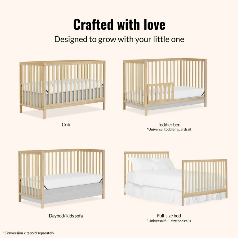 Dream On Me Synergy MOD 5-in-1 Convertible Crib, Converts from
