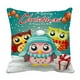 thumbnail image 1 of Funda de almohada ABPHQTO Vintage Navidad Búho 40x40 cm, 1 of 1