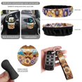 thumbnail image 6 of KUIFORTI Cow Aztec Car Seat Covers Non Slip 15 Pieces Aotumotive Interior Sets Car Air Vent Storage Organizer Comfortable All-Season Protection Fits for Cars Truck SUV, 6 of 7