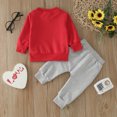 thumbnail image 5 of Valentine's Day Baby Outfit Toddler Valentine's Day Boys Winter Long Sleeve Letter Prints Tops Pants 2PCS Outfits Clothes Set Festival Spring Clothes for Toddler Girls 2T 3T, 5 of 7