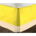 thumbnail image 3 of D.N.G. BEDDINGS 1 Piece Split Corner Two Tone Tailored Bed Skirt, California King Size 26 Inch Deep Pocket, 800 Thread Count, 100% Egyptian Cotton, Solid Yellow/Ivory Color., 3 of 3