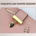 thumbnail image 3 of Women's Short Purse Leather Medium Wallet Leaf Bifold Card Coin Holder Small Purses Buckle Zipper Clutch, 3 of 8