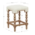 thumbnail image 5 of Riverbay Furniture Elm Wood Beige/Brown Counter Stool Backless 24" Assembled, 5 of 5