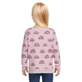 thumbnail image 3 of Garanimals Toddler Girl Long Sleeve Print Fleece Sweatshirt, Sizes 2T-5T, 3 of 6