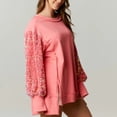 thumbnail image 3 of Xcmzpl Sweatshirts for Women Loose Fit Solid Color Round Neck Sweatshirt Trendy Pullover Tops Dressy Casual Long Sleeve Blouses Fall Fashion, 3 of 8