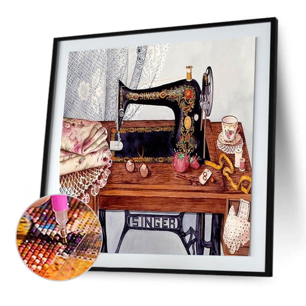 Cuadros Decorativos 5D bricolaje completo taladro diamante pintura máquina de coser bordado mosaico artesanía Kits Ehuebsd embutido en tela