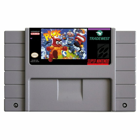 SNES Games Cartridge Plok