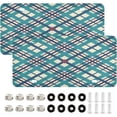 thumbnail image 2 of Turquoise Plaid License Plates Front License Plate Covers Metal Car Tag for Automotive Cars Bikes Decorative Plaque 1PC 6 x 12 Inch, 2 of 6