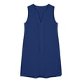 thumbnail image 6 of Taqqpue Womens Plus Size Swimsuit Cover Up Blouse Sleeveless V Neck Button Down Shirt Dresses Tops Summer Beach Vacation Knee Length Bathing Suits Dresses Under 10 Dollars for Women, 6 of 9