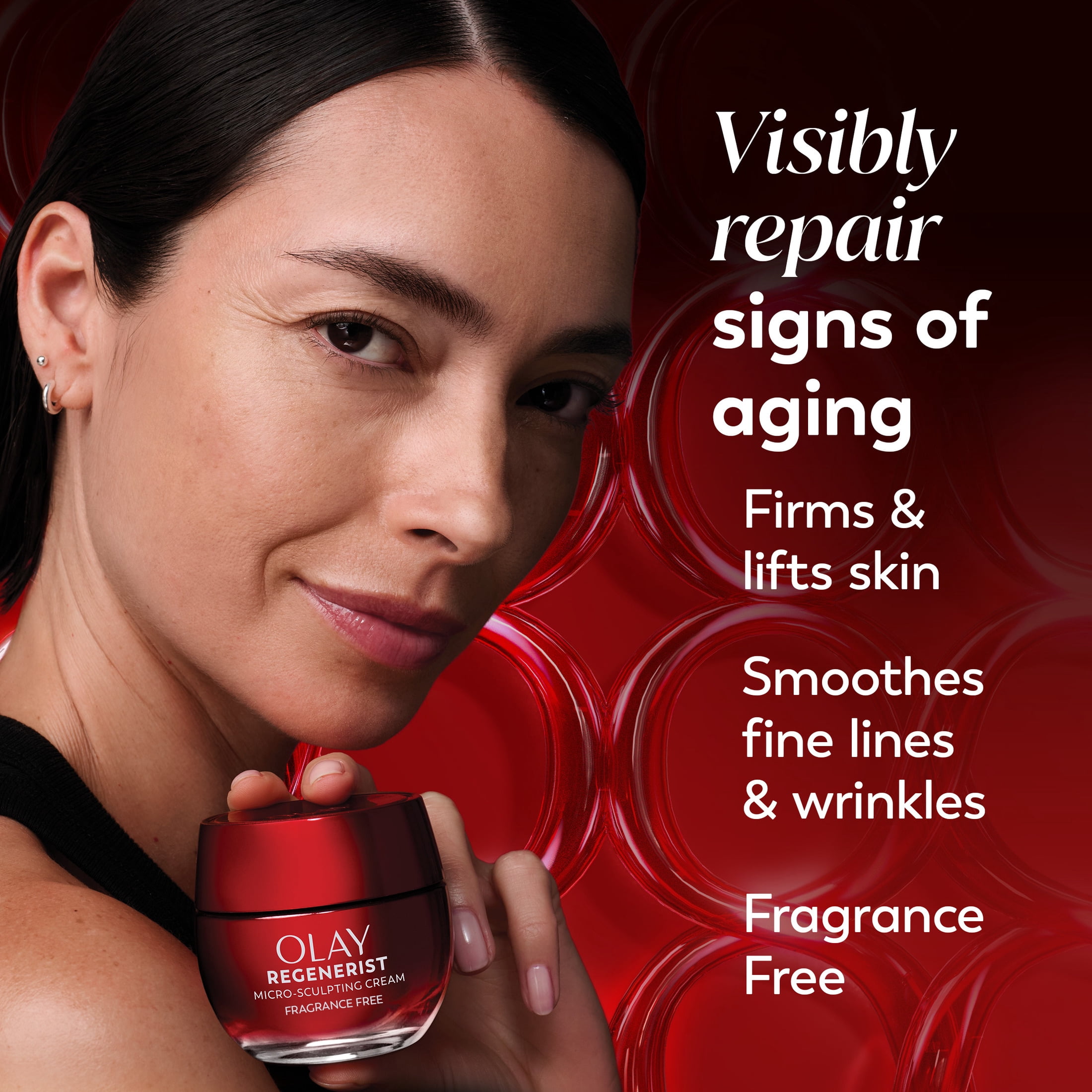 OLAY REGENERIST Anti-Aging Face Cream, Firming Moisturizer with Triple Collagen Peptide & Niacinamide, 1.7 oz