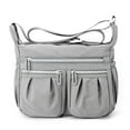 thumbnail image 2 of Stylago Casual Crossbody Bags for Women Multiple Zipper Compartments Shoulder Purses Side Pockets Tote Bag for Students Grey, 2 of 5