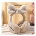 thumbnail image 6 of Fashion Plush Bowknot Warm Earmuffs Soft Outdoor Winter Ear Warmers Furry Ear Covers for Women (Dark Pink), 6 of 7