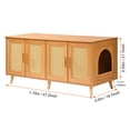 thumbnail image 5 of Modern Wooden Litter Box Cover - Enclosure for 2 Cats, Furniture Style & Odor-Free, 5 of 6