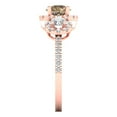 thumbnail image 3 of 1.46 ct Round Cut Yellow Moissanite Three-Stone Engagement Ring for Women in 18K Rose Gold, 3 of 5