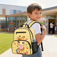 thumbnail image 4 of Jeiento Cute Giraffe 13.5 Inch Backpack for Toddler Preschool, Lightweight Kids School Bag for 2-5 Year Old Boys & Girls, 2 Front & 2 Mesh Side Pockets, 4 of 7