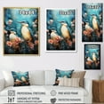 thumbnail image 4 of Designart "Harmonious Aquatic World" Animals Dolphin Floater Framed Wall Art Living Room, 4 of 5