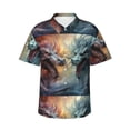 thumbnail image 1 of Balery White And Red Storm Dragon Camisas hawaianas de manga corta para hombre, camisas playeras de corte holgado, camisas de vacaciones con botones,Small, 1 of 7