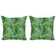 thumbnail image 1 of Ambesonne Leaf Throw Pillow Cover 2 Pack, Tree Leaves Watercolor, 16", Pale Green Dark Green, 1 of 2