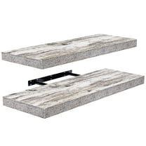Sorbus 2 Pack Wood Floating Shelves Wall Hanging Length 24-inch, Rustic