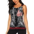 thumbnail image 1 of Balery Veterans Day1 Camiseta sin mangas estampada ligera para mujer, tops de entrenamiento sin mangas, camisetas de yoga transpirables de secado rápido.-XX-Large, 1 of 7