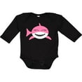 thumbnail image 3 of Inktastic Cute Pink Shark Boys or Girls Long Sleeve Baby Bodysuit, 3 of 5