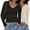 Black+black, variant on Zeagoo V Neck Long Sleeve Shirts for Women 2025 Slim Fitted Going Out Tops Basic Fall Winter Tee 2 Pack